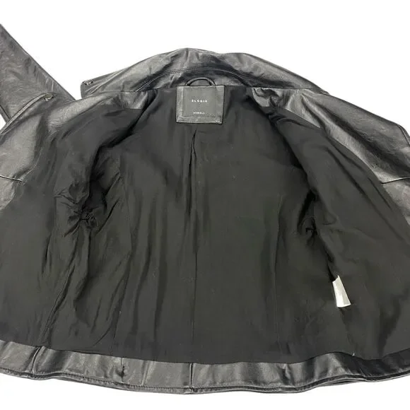 Elodie Nordstrom Womens Size XS Moto Jacket Black Faux Leather - Picture 16 of 16